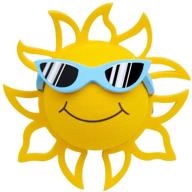 кулболсы калифорнийское солнце с солнечными очками на автомобильную антенну, милый аксессуар для автомобиля (подходит для толстых антенн в стиле стабби) (диаметр отверстия 9 мм) (синие солнечные очки) логотип