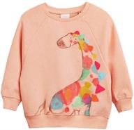 adorable bgirnuk toddler girls dinosaur printed sweatshirts - long sleeve crewneck tops for kids! logo