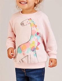 img 3 attached to Adorable BGIRNUK Toddler Girls Dinosaur Printed Sweatshirts - Long Sleeve Crewneck Tops for Kids!