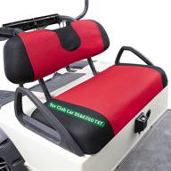 🏌️ golf cart seat cover set: warm and breathable bench seat covers for club car, ezgo, yamaha (red, small) logo