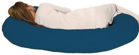 img 1 attached to 🛏️ Snoogle Chic Jersey - Snoogle Total Body Pregnancy Pillow with Easy On-Off Zippered Jersey Knit Cover - Teal