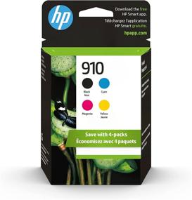 img 4 attached to 🖨️ HP 910 Original Black, Cyan, Magenta, Yellow Ink Cartridges (4-pack) - Compatible with HP OfficeJet 8010, 8020 Series, HP OfficeJet Pro 8020, 8030 Series - Instant Ink-Ready - 3YQ26AN