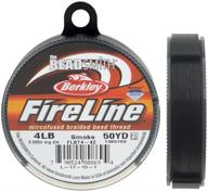 high-quality fireline braided beading thread .006 inch - smoke gray- 50 yd for precise and durable beadwork logo