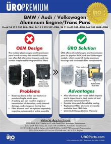 img 1 attached to 🛢️ URO Parts 24118612901PRM Transmission Oil Pan &amp; Filter Kit - Aluminum Construction with Replaceable Filter