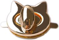 🐱 bobeey 2sets cat shape purses locks clutches closures – stylish purse twist lock bbl10 (light gold) logo