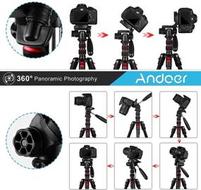 img 2 attached to 📷 Andoer 2-in-1 Photography Tripod Monopod Stand: Compact & Versatile for DSLR Cameras/Camcorders - 360° Rotatable Ball Head, 5kg Load Capacity, Aluminium Alloy - Includes Carry Bag (Max. 200cm)