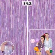purple foil fringe curtain backdrop logo