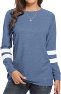 👚 women's makamaka long sleeve crewneck sweaters sweatshirts blouse tunic logo