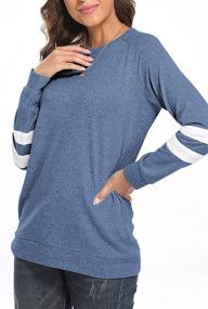 img 2 attached to 👚 Women's Makamaka Long Sleeve Crewneck Sweaters Sweatshirts Blouse Tunic