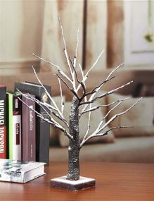 img 3 attached to 🌲 Snow-Dusted Bonsai Tree with 24 LED Lights by LIGHTSHARE