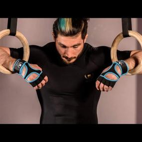 img 1 attached to 🧤 Silicone Padded Cross Training Gloves with Integrated Wrist Wraps by Mava - Enhance Your Gym Workouts, WOD, Weightlifting & Fitness while Protecting Against Calluses