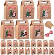 🎁 elcoho 24-piece christmas party gift boxes bags: xmas decoration supplies with 30 tags logo