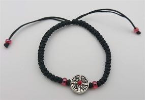 img 2 attached to 🙏 Blessed Greek Orthodox Handmade Prayer Rope - Mt. Athos Komboskoini Chotki - Thin Black ICXC