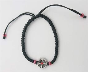 img 1 attached to 🙏 Blessed Greek Orthodox Handmade Prayer Rope - Mt. Athos Komboskoini Chotki - Thin Black ICXC