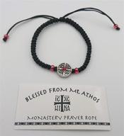 🙏 blessed greek orthodox handmade prayer rope - mt. athos komboskoini chotki - thin black icxc logo