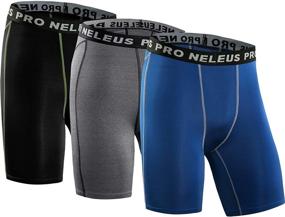img 4 attached to 🩲. Neleus 3 Pack Men's Compression Shorts - Boost Performance and Comfort