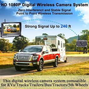 img 3 attached to LeeKooLuu HD 1080P Wireless Backup Camera for RV | 7 Inch Touch Button Monitor | High-Speed Rear View System | Furrion RVs Trailers Trucks 5th Wheel Compatible | Easy DIY Installation – F06 Model