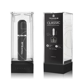 img 2 attached to 🌟 Travalo Classic Perfume Atomizer - TSA Approved Elegant Metal Travel Atomiser - Convenient Refill System - Portable Mini Spray Bottle - Glass-free Scent Pump Case - Black 0.17 oz / 5ml