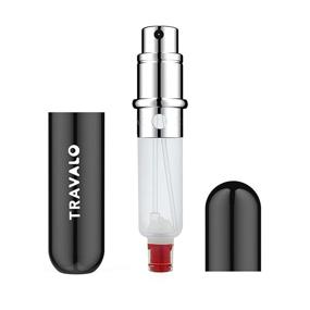 img 1 attached to 🌟 Travalo Classic Perfume Atomizer - TSA Approved Elegant Metal Travel Atomiser - Convenient Refill System - Portable Mini Spray Bottle - Glass-free Scent Pump Case - Black 0.17 oz / 5ml