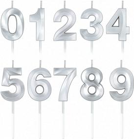 img 4 attached to BEAN LIEVE Numeral Birthday Candles - Happy Birthday Cake Candles Numeric Candles Number 0 1 2 3 4 5 6 7 8 9 Used For Cake Decoration On Birthday Parties And Wedding Anniversary Celebration (Silver)