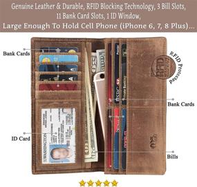 img 3 attached to 👜 Premium Mou Meraki Blocking Genuine Leather Men's Accessories for Wallets, Card Cases & Money Organizers