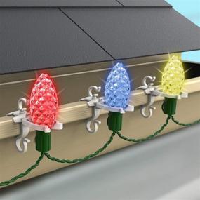 img 3 attached to 🎄 Эффективно осветите свои рождественские шиферы и водостоки с помощью Делюкс-креплений для рождественских огней Commercial Christmas Hardware, белые.