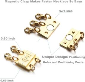 img 2 attached to 🔗 Zpsolution Magnetic Layering Necklace Clasp and Connector Set with Storage Box - Ideal for Multi-Strand Bracelets and Necklaces