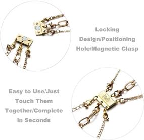 img 1 attached to 🔗 Zpsolution Magnetic Layering Necklace Clasp and Connector Set with Storage Box - Ideal for Multi-Strand Bracelets and Necklaces