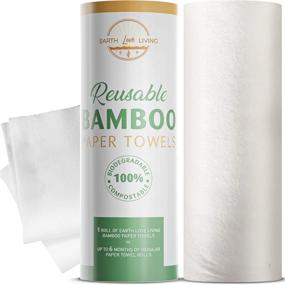 img 4 attached to 🌱 Bamboo Reusable Paper Towels: Heavy Duty, Hand and Machine Washable, 100% Biodegradable, Eco-Friendly | Replaces 6 Months of Regular Towels!