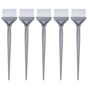 img 4 attached to 💇 Mudder 5 Pack Hair Dye Coloring Brushes: Salon-Quality DIY Hair Coloring Kit for Stunning Silver Grey Results