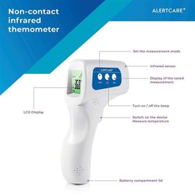 img 3 attached to 🌡️ ALERTCARE Forehead Thermometer: Non Contact Infrared, Fast & Accurate Reading with LCD Display, Clinically Tested for Adults, Kids, Toddlers, Babies & Infants - Built-in Fever Alarm