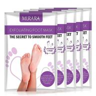 natural lavender foot peel mask - 5 pairs for soft, smooth feet, exfoliates dry skin, removes calluses and repairs cracked heels - deep foot care treatment logo