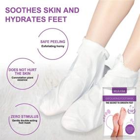 img 2 attached to Natural Lavender Foot Peel Mask - 5 Pairs for Soft, Smooth Feet, Exfoliates Dry Skin, Removes Calluses and Repairs Cracked Heels - Deep Foot Care Treatment