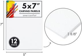 img 3 attached to 🖼️ Americanflat 12-Pack 5x7 Inch Artist Painting Canvas Panels - Premium 100% Cotton Blank Canvas Boards for Acrylic, Oil Painting and More