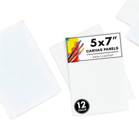 img 2 attached to 🖼️ Americanflat 12-Pack 5x7 Inch Artist Painting Canvas Panels - Premium 100% Cotton Blank Canvas Boards for Acrylic, Oil Painting and More