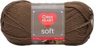 🧶 versatile red heart soft yarn in toast shade - perfect for cozy creations logo
