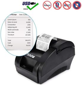 img 2 attached to 🖨️ TEROW T5890K: Portable Thermal Label Printer for 58mm Max-Width Stickers with High-Speed Printing, Compatible with ESC/POS Print Commands Set - Easy Setup & Seamless Integration