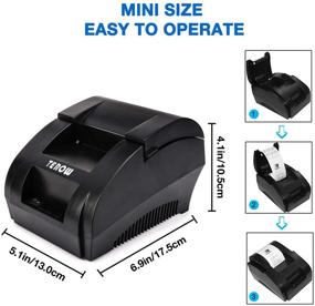 img 3 attached to 🖨️ TEROW T5890K: Portable Thermal Label Printer for 58mm Max-Width Stickers with High-Speed Printing, Compatible with ESC/POS Print Commands Set - Easy Setup & Seamless Integration