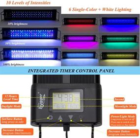 img 3 attached to Hygger Auto On Off 30-36 Inch LED Aquarium Light - Full Spectrum & Dimmable with 7 Colors - Built-in Timer & Sunrise Sunset - Perfect for Freshwater Planted Tank