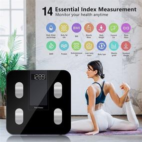 img 3 attached to 📊 TRUE Know Body Fat Scale - Smart BMI Scale with Bluetooth, backlit LED display, and 14 Body Data Scales for Body Weight Analysis (Black)