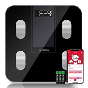 img 4 attached to 📊 TRUE Know Body Fat Scale - Smart BMI Scale with Bluetooth, backlit LED display, and 14 Body Data Scales for Body Weight Analysis (Black)