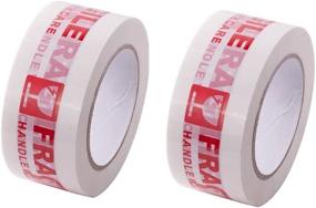 img 2 attached to Fragile Handle Packing Tape: Durable Packaging & Shipping Supplies with Warning Printing