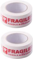 fragile handle packing tape: durable packaging & shipping supplies with warning printing logo