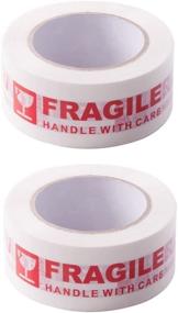 img 3 attached to Fragile Handle Packing Tape: Durable Packaging & Shipping Supplies with Warning Printing