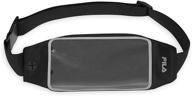 fila accessories waist pack - running belt fanny pack with cell phone holder screen, adjustable sports pouch for women & men - ideal for running, walking, cycling, exercise & fitness logo