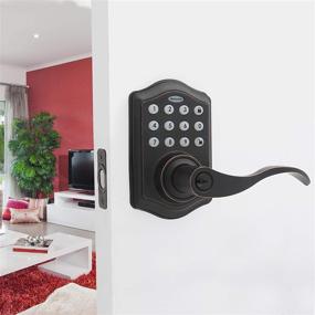 img 1 attached to 🔒 Honeywell Safes & Door Locks - Electronic Entry Lever Door Lock, Oil Rubbed Bronze