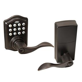 img 4 attached to 🔒 Honeywell Safes & Door Locks - Electronic Entry Lever Door Lock, Oil Rubbed Bronze