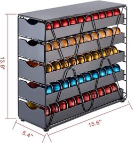 img 3 attached to ☕ Nespresso Pod Holder Drawer: Large Multi Tier Flagship Coffee Pod Organizer - Vertuo Compatible (100 Pods Capacity)