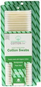 img 1 attached to 🌱 Organic Cotton Swabs - Cotton Too 500 Count, 2 Pack