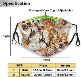 img 3 attached to Adults' Reusable Cat Face Mask - Breathable Washable Balaclava with Cute Animal Design